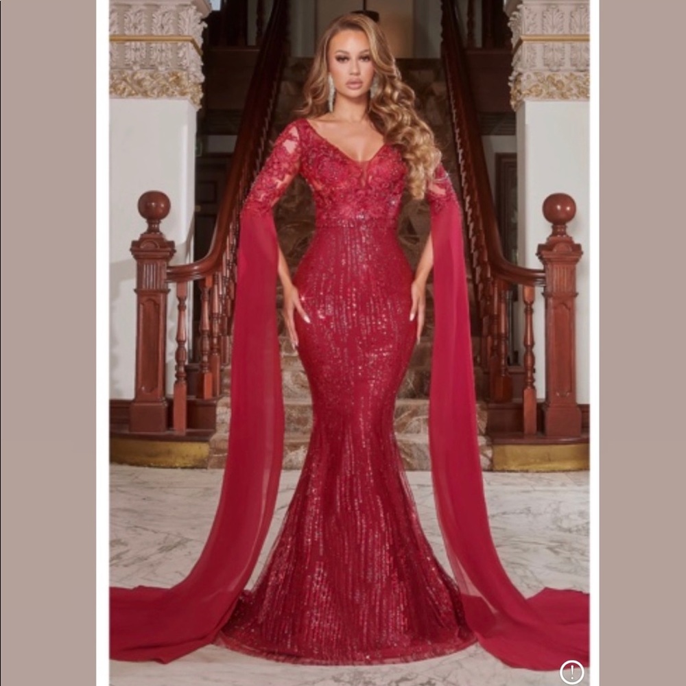 Portia & Scarlett Deep Red size 10 worn twice. Has a damaged on the hands! Love